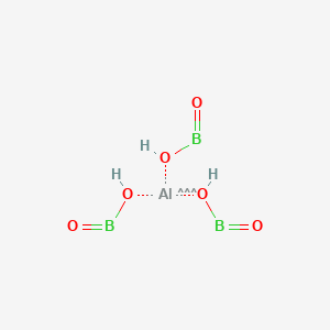 molecular formula AlB3H3O6 B100000 Aluminium borate N-hydrate CAS No. 19088-11-0