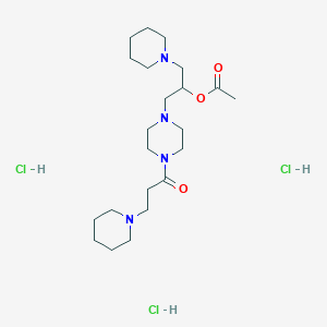 1-(3-Piperidinopropionyl)-4-(2-acetyloxy-3-piperidinopropyl)piperazine trihydrochloride