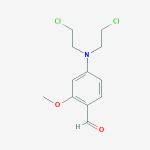 molecular formula C12H15Cl2NO2 B100021 4-[Bis(2-chloroethyl)amino]-2-methoxybenzaldehyde CAS No. 17126-76-0