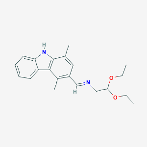 Carbazole, 3-(2,2-diethoxyethyliminomethyl)-1,4-dimethyl-