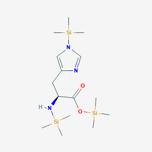 molecular formula C15H33N3O2Si3 B100025 Nalpha,1-Bis(trimethylsilyl)-L-histidine trimethylsilyl ester CAS No. 17908-25-7