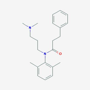 molecular formula C22H30N2O B100031 N-[3-(dimethylamino)propyl]-N-(2,6-dimethylphenyl)-3-phenylpropanamide CAS No. 17307-24-3