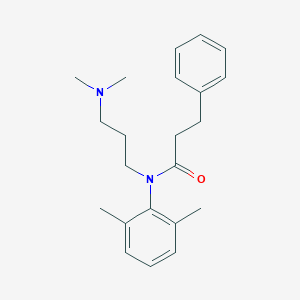 molecular formula C22H30N2O B100031 Hydrocinnamanilide, N-(3-(dimethylamino)propyl)-2',6'-dimethyl- CAS No. 17307-24-3