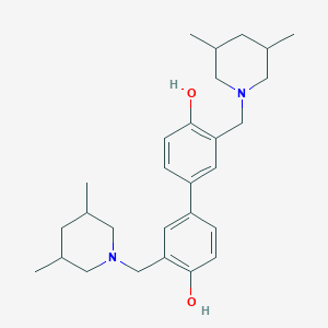 molecular formula C28H40N2O2 B010005 3,3'-Bis((3,5-dimethylpiperidino)methyl)-4,4'-biphenyldiol CAS No. 106609-42-1