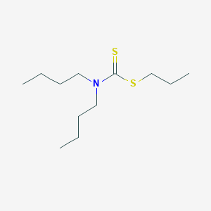 molecular formula C12H25NS2 B100061 Carbamic acid, dibutyldithio-, propyl ester CAS No. 19047-84-8
