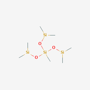 molecular formula C7H21O3Si4 B100082 3-((Dimethylsilyl)oxy)-1,1,3,5,5-pentamethyltrisiloxane CAS No. 17082-46-1