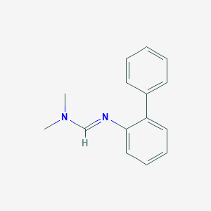 molecular formula C15H16N2 B010013 Formamidine, N'-(2-biphenylyl)-N,N-dimethyl- CAS No. 101398-56-5
