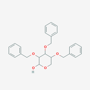 molecular formula C26H28O5 B100132 2,3,4-Tri-O-benzyl-beta-D-arabinopyranose CAS No. 18039-26-4