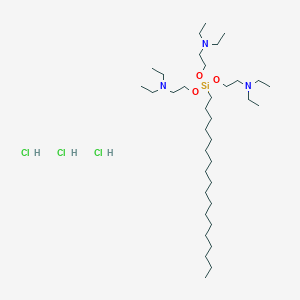 molecular formula C36H82Cl3N3O3Si B100146 Tris(2-(N,N-diethylamino)ethoxy)octadecylsilane, trihydrochloride CAS No. 18843-93-1