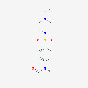 molecular formula C14H21N3O3S B100152 Acetamide, N-[4-[(4-ethyl-1-piperazinyl)sulfonyl]phenyl]- CAS No. 519145-92-7