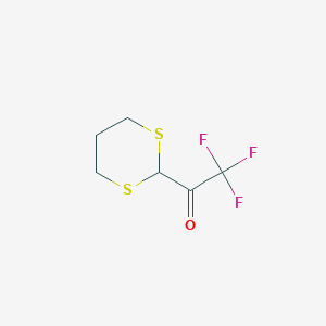 molecular formula C6H7F3OS2 B010016 1-(1,3-Dithian-2-yl)-2,2,2-trifluoroethan-1-one CAS No. 104863-72-1