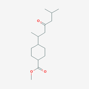 Methyl 4-(6-methyl-4-oxoheptan-2-yl)cyclohexane-1-carboxylate