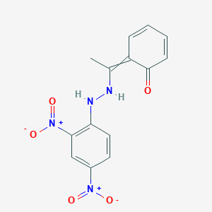 molecular formula C14H12N4O5 B100169 Ethanone, 1-(2-hydroxyphenyl)-, (2,4-dinitrophenyl)hydrazone CAS No. 17744-50-2