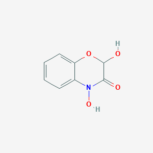 molecular formula C8H7NO4 B100194 2,4-Dihydroxy-2H-1,4-benzoxazin-3(4H)-one CAS No. 17359-54-5