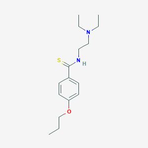 molecular formula C16H26N2OS B100202 Benzamide, N-(2-diethylaminoethyl)-p-propoxythio- CAS No. 18051-52-0