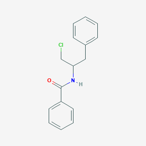 molecular formula C16H16ClNO B100204 Benzamide, N-(alpha-(chloromethyl)phenethyl)- CAS No. 19071-62-6