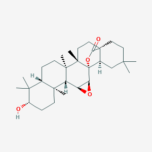 molecular formula C30H46O4 B010022 11alpha, 12alpha-Epoxyoleanolic lactone CAS No. 19897-41-7