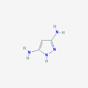 molecular formula C3H6N4 B100220 1H-pyrazole-3,5-diamine CAS No. 16082-33-0
