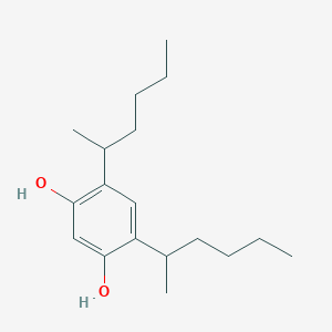 molecular formula C18H30O2 B100239 4,6-Bis(1-methylpentyl)resorcinol CAS No. 17048-38-3