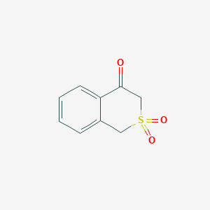 molecular formula C9H8O3S B100242 Isothiochroman-4-one 2,2-dioxide CAS No. 16723-58-3