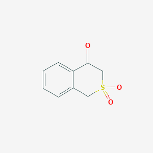 molecular formula C9H8O3S B100242 Isothiochroman-4-one, 2,2-dioxide CAS No. 16723-58-3