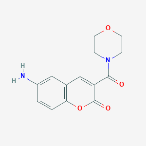 molecular formula C14H14N2O4 B100245 6-Amino-3-(morpholinocarbonyl)coumarin CAS No. 18144-57-5
