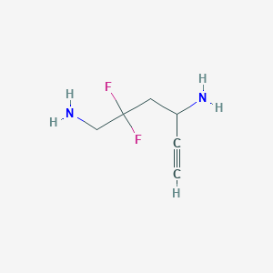 molecular formula C6H10F2N2 B010026 2,2-Difluorohex-5-yne-1,4-diamine CAS No. 110483-06-2