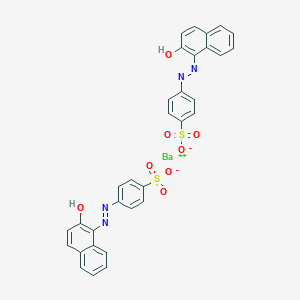molecular formula C32H22BaN4O8S2 B100277 Benzenesulfonic acid, 4-[(2-hydroxy-1-naphthalenyl)azo]-, barium salt (2:1) CAS No. 15782-04-4