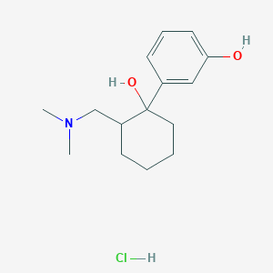 molecular formula C15H24ClNO2 B100291 3-[2-[(Dimethylamino)methyl]-1-hydroxycyclohexyl]phenol;hydrochloride CAS No. 16412-54-7