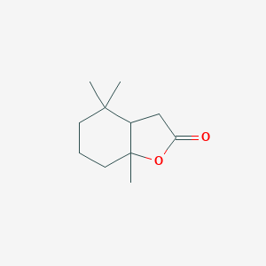 molecular formula C11H18O2 B100296 Hexahydro-4,4,7a-trimethyl-2-benzofuranone CAS No. 16778-27-1