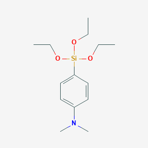 molecular formula C14H25NO3Si B100303 Benzenamine, N,N-dimethyl-4-(triethoxysilyl)- CAS No. 18418-79-6