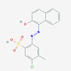 molecular formula C17H13ClN2O4S B100304 2-Chloro-5-[(2-hydroxy-1-naphthyl)azo]toluene-4-sulphonic acid CAS No. 15958-19-7