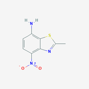 molecular formula C8H7N3O2S B010031 2-Methyl-4-nitro-7-aminobenzothiazole CAS No. 107603-46-3