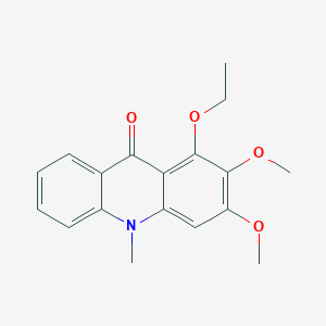 molecular formula C18H19NO4 B100339 1-Ethoxy-2,3-dimethoxy-10-methylacridin-9-one CAS No. 17014-45-8