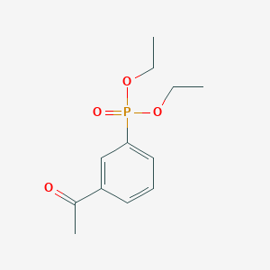 molecular formula C12H17O4P B010034 (3-Acetyl-phenyl)-phosphonic acid diethyl ester CAS No. 106052-24-8