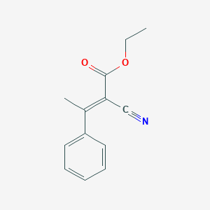 molecular formula C13H13NO2 B100358 Ethyl 2-cyano-3-phenyl-2-butenoate, mixture of cis and trans CAS No. 18300-89-5