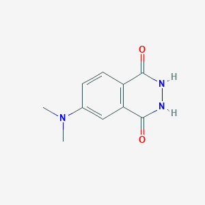 molecular formula C10H11N3O2 B100362 6-(Dimethylamino)-2,3-dihydrophthalazine-1,4-dione CAS No. 18697-31-9