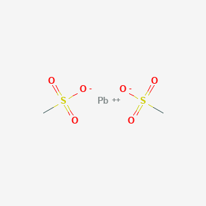 molecular formula CH3O3PbS+ B100380 Methanesulfonic acid, lead(2+) salt CAS No. 17570-76-2