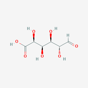 molecular formula C6H10O7 B100381 (2S,3R,4R,5R)-2,3,4,5-tetrahydroxy-6-oxohexanoic acid CAS No. 15769-56-9