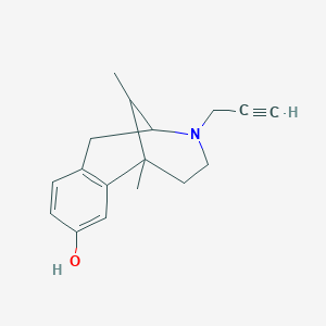molecular formula C17H21NO B100393 N-Propynylnormetazocine CAS No. 15891-46-0