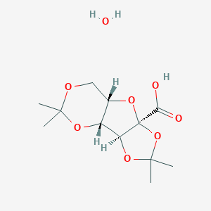 molecular formula C12H20O8 B010040 2,3:4,6-Di-o-isopropylidene-2-keto-L-gulonic acid monohydrate CAS No. 68539-16-2
