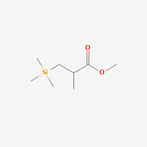 molecular formula C8H18O2Si B100403 Propionic acid, 2-methyl-3-(trimethylsilyl)-, methyl ester CAS No. 18388-42-6