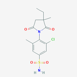 2-Ethyl-2-methyl-N-(6-chloro-4-sulfamoyl-o-tolyl)succinimide