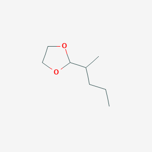 molecular formula C8H16O2 B100419 1,3-Dioxolane, 2-(1-methylbutyl)- CAS No. 17155-65-6