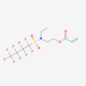 molecular formula C11H12F9NO4S B100422 2-Propenoic acid, 2-[ethyl[(nonafluorobutyl)sulfonyl]amino]ethyl ester CAS No. 17329-79-2