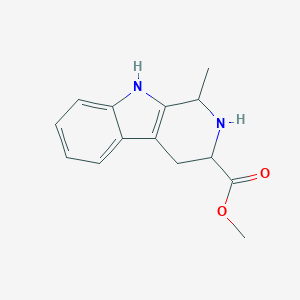 molecular formula C14H16N2O2 B100425 1-甲基-2,3,4,9-四氢-1H-吡啶并[3,4-b]吲哚-3-甲酸甲酯 CAS No. 16108-10-4