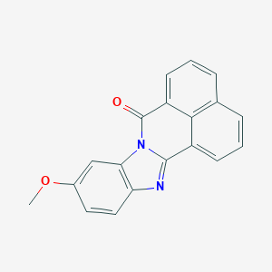 molecular formula C19H12N2O2 B100443 7H-Benzimidazo(2,1-a)benz(de)isoquinolin-7-one, 10-methoxy- CAS No. 15220-29-8