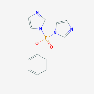molecular formula C12H11N4O2P B100453 1-[Imidazol-1-yl(phenoxy)phosphoryl]imidazole CAS No. 15706-68-0