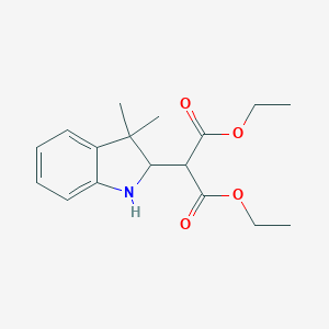 molecular formula C17H23NO4 B100534 2-Indolinemalonic acid, 3,3-dimethyl-, diethyl ester CAS No. 18781-64-1