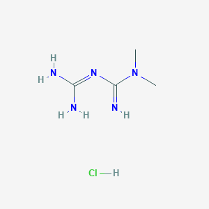 molecular formula C4H12ClN5 B100539 1,1-Dimethylbiguanide HCl CAS No. 15537-72-1